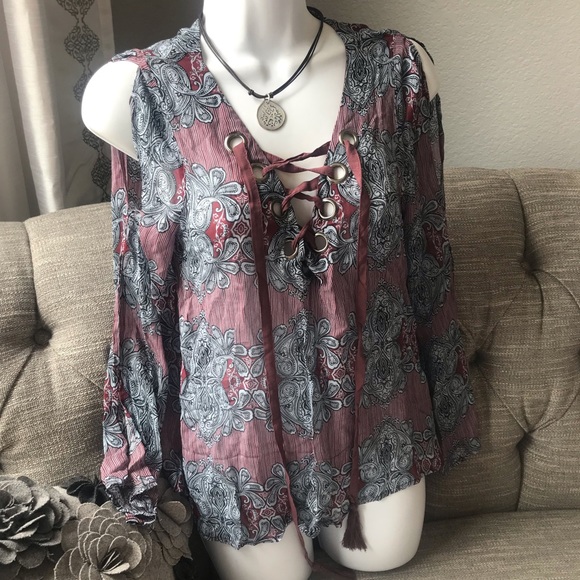 Line + Dot Nordstrom’s Blouse Top Woman’s Small - Picture 7 of 8